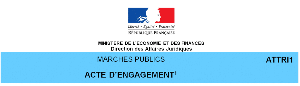 Acte d'engagement